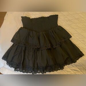 Elegant Black Tiered Skirt
